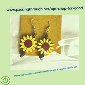 Support Ukraine sunflower earrings - OPT Sunflower earrings