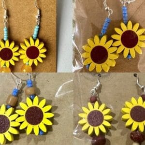 sunflower earrings