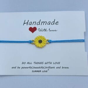 Handmade sunflower armband