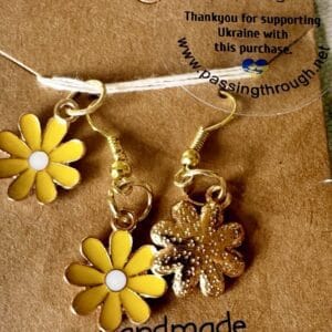 #SupportUkraine Sunflower pendant and earring set