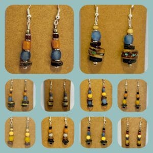 #SupportBangladesh Handmade natural colours drop earrings