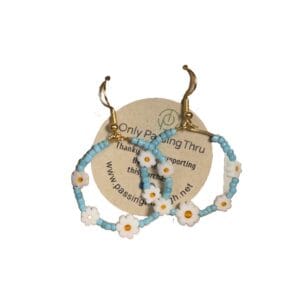 handmade earrings with small daisies