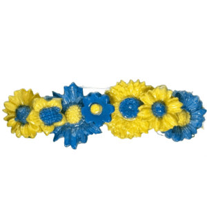 8cm hair clip with blue and yellow flowers style1