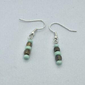 Vintage upcycled bead earrings-1