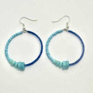 blue hoop earrings 4cm hoops style-1