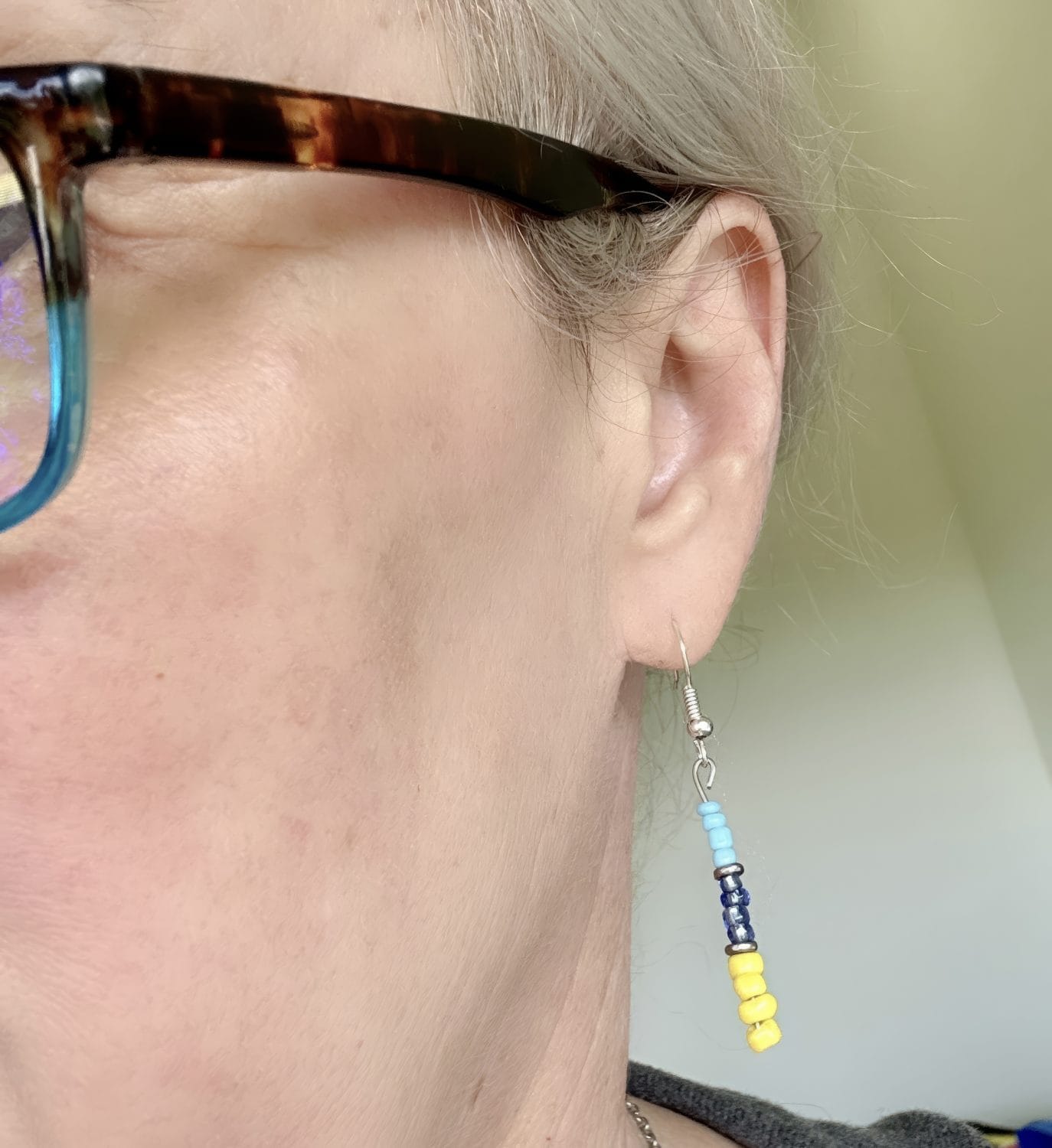 flag-colour-drop-earrings- Ukrainian flag colour drop earrings