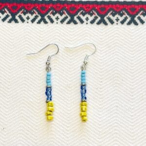 Ukrainian flag colour drop earrings