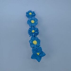 6cm Blue Handmade floral crocodile clip style-2