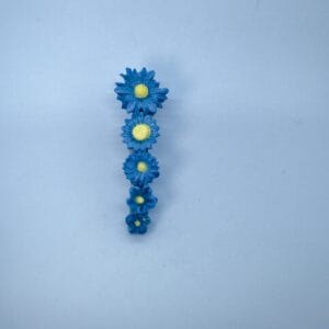 6cm Blue Handmade floral crocodile clip style-3