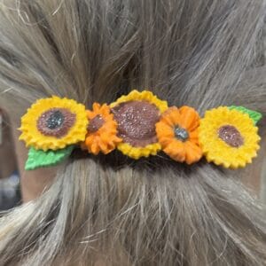 6cm handmade Sunflowers hair clip-2