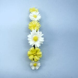7cm Handmade Hair Clip with Yellow Flowers style-1