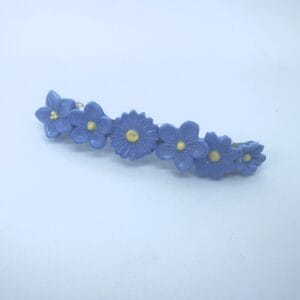 7cm handmade hair clip with blue flowers style-1