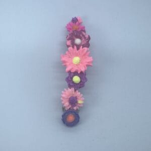 7cm handmade hair clip with pink flowers