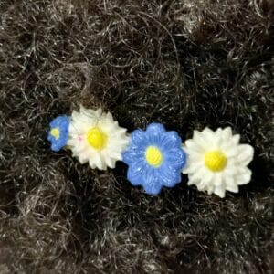 Handmade 5cm crocodile clip Ukrainian colours