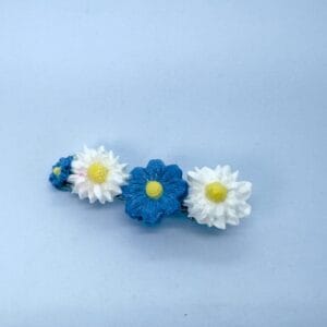 Handmade 5cm crocodile clip Ukrainian colours style-1