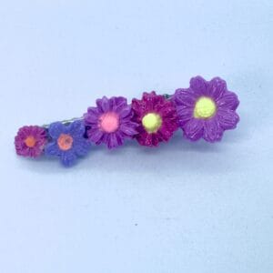 Handmade 5cm crocodile clip in lilac colours style-2