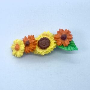 Handmade 5cm crocodile clip with sunny flowers