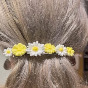 7cm Handmade Hair Clip with Yellow Flowers