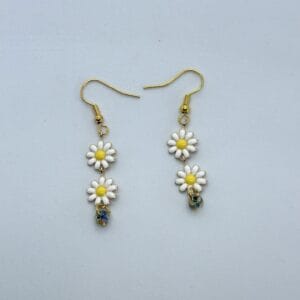 #SupportUkraine Daisy & Czech Glass Earrings