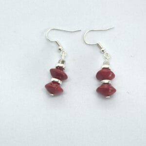 red sandalwood earrings