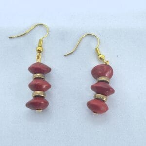 red sandalwood earrings