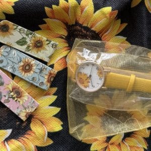 Watch with sunflowers