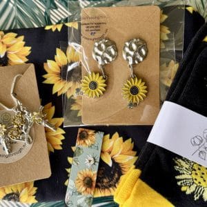 Sunflower Gift Pack- Jewellery, socks, purse