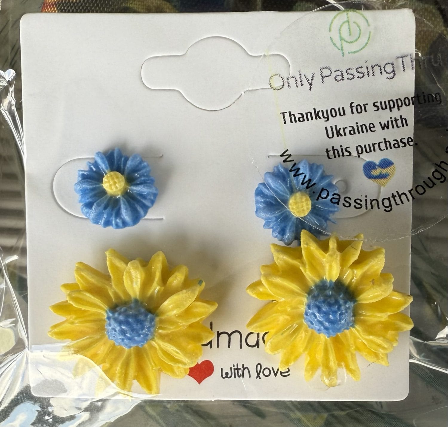 Handmade-floral-earrings-ukranian-colours Handmade floral earrings in Ukrainian colours