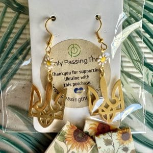 golden tryzub earrings