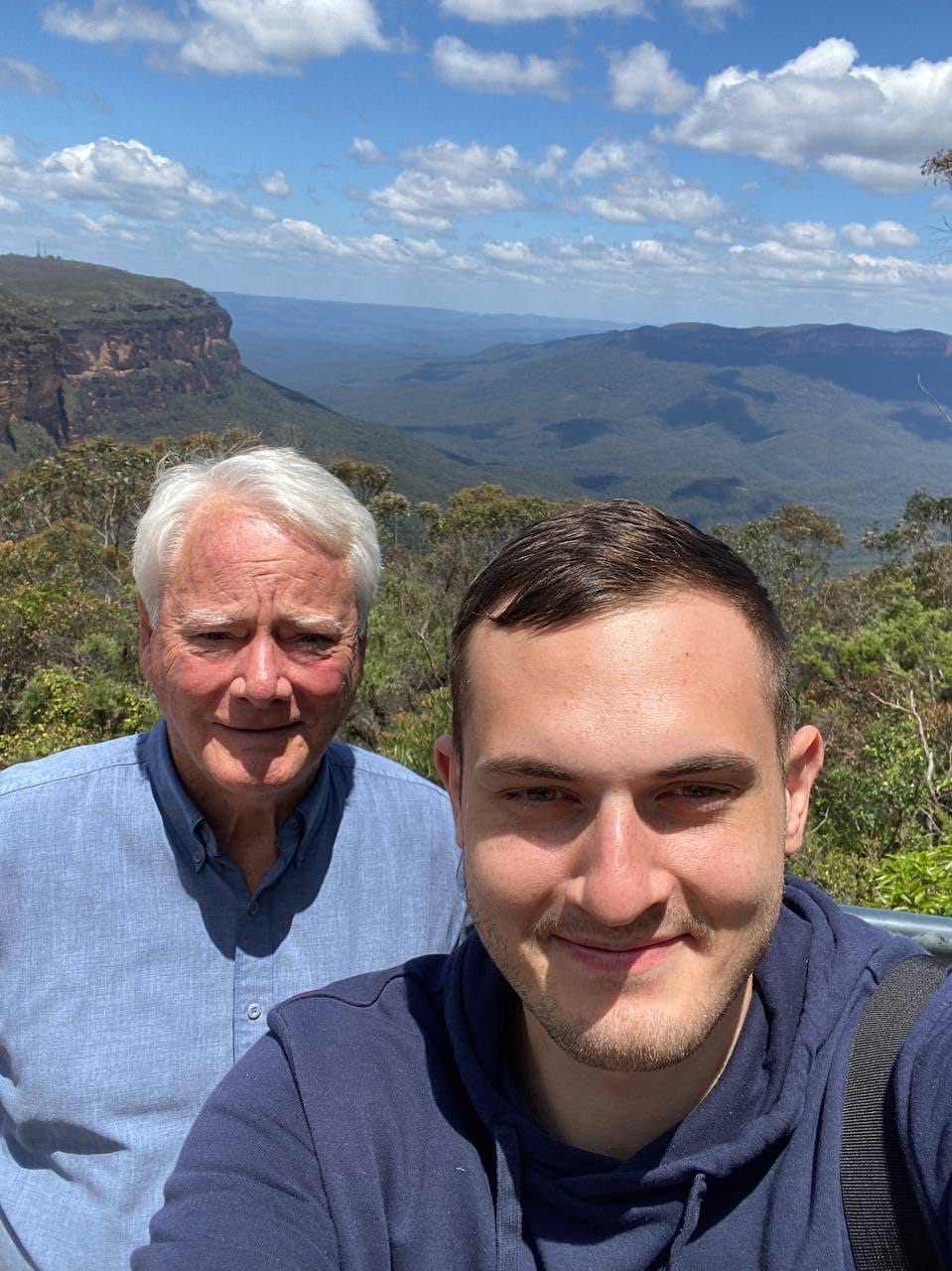 young man and old man