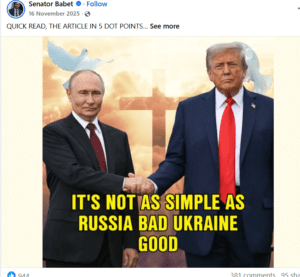 trump and putin and a cross
