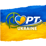 Ukraine flag and opt symbol